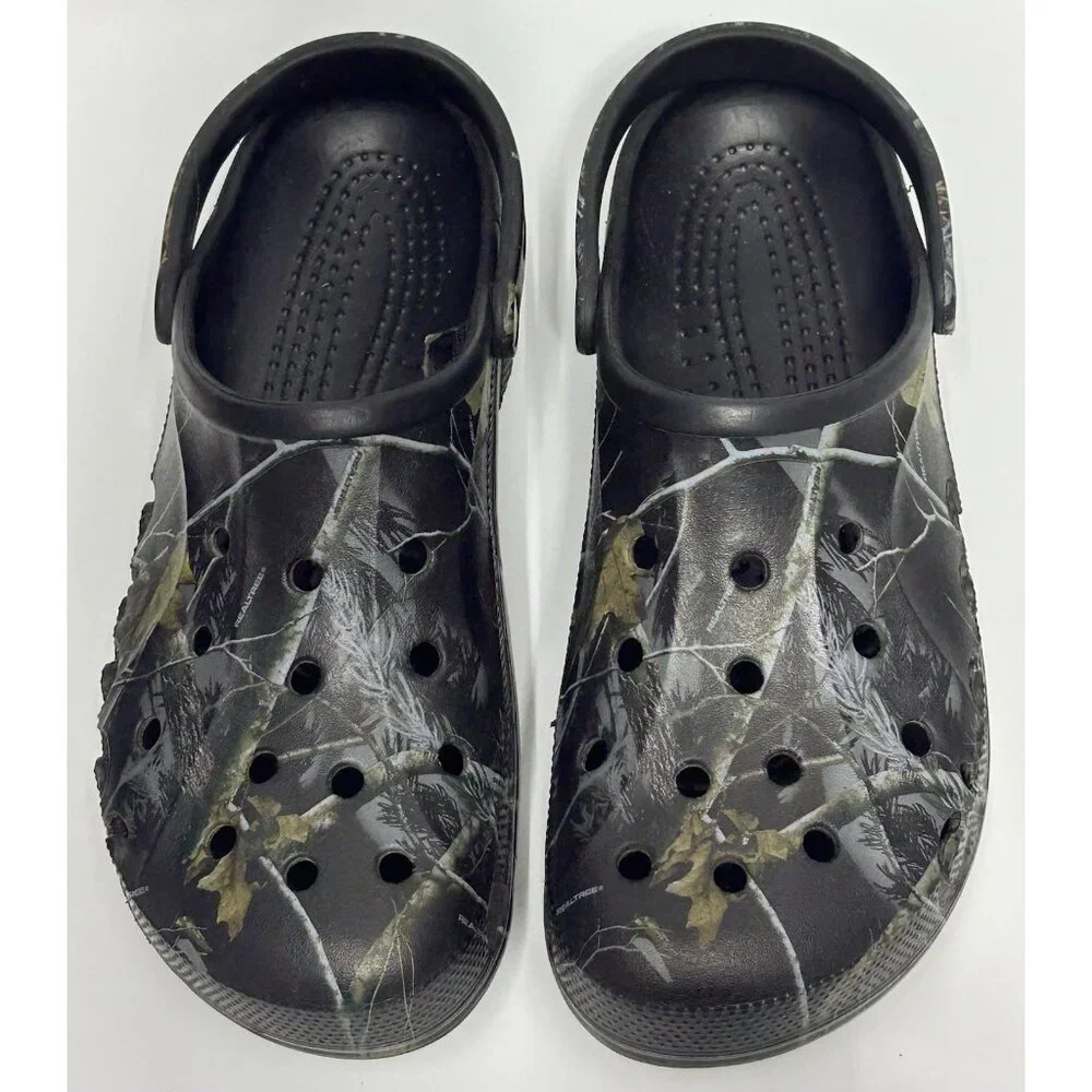 CROCS Camo Realtree Clogs Mens Size 12 Camouflage Slip On Hunting Outdoor